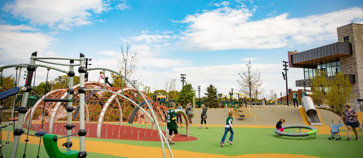 Titletown playground in Green Bay, WI